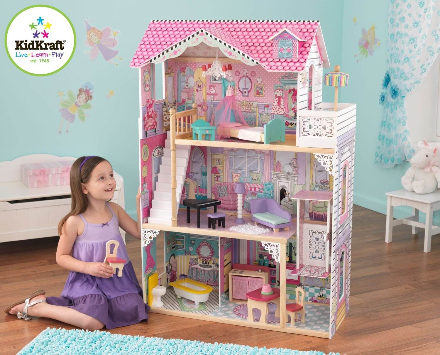 KidKraft Wooden Annabelle Pretend Play Dollhouse - Open Box