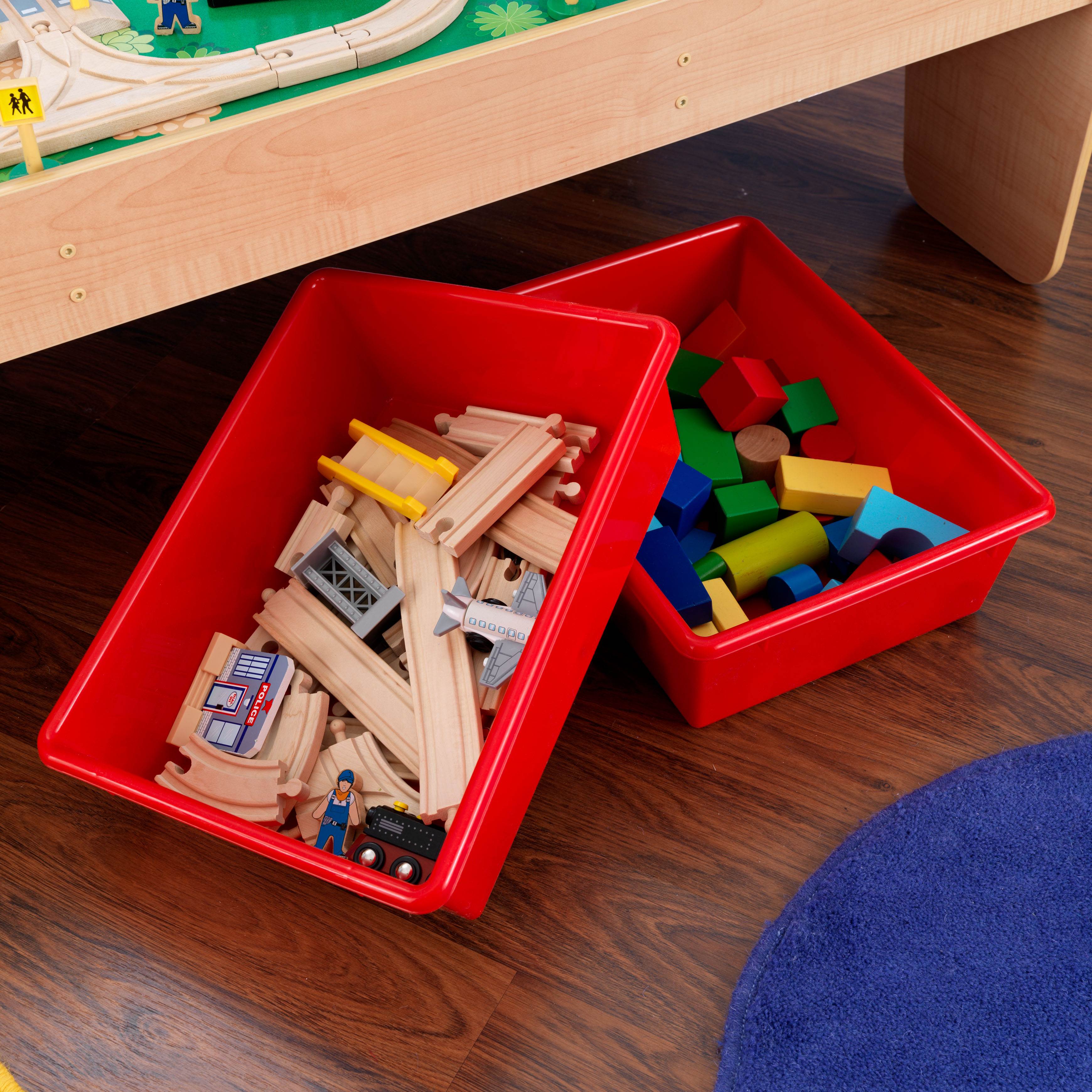 KidKraft Waterfall Mountain 120-Piece Train Table Set - Open Box