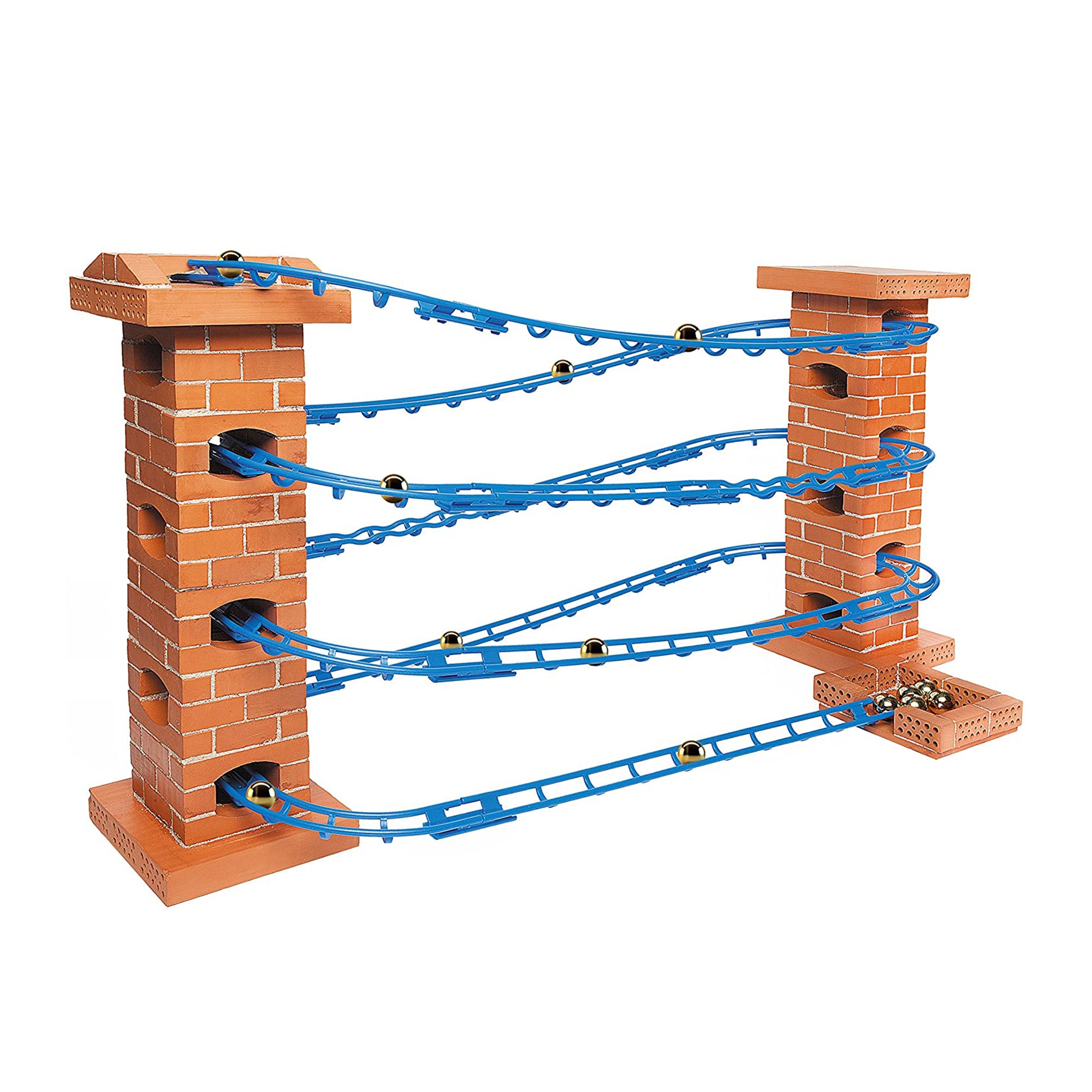 Teifoc 220 Piece Run 'n' Roll Marble Track Toy Set for Educational STEM Play