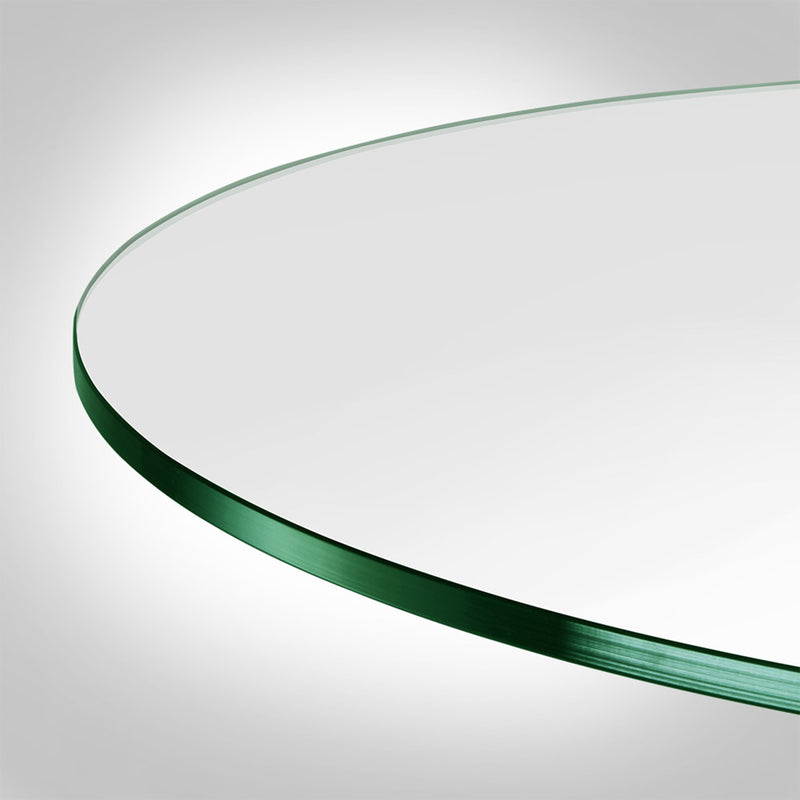 Dulles Glass 25 Inch Round Flat Polish 1/4 Inch Thick Tempered Glass Table Top