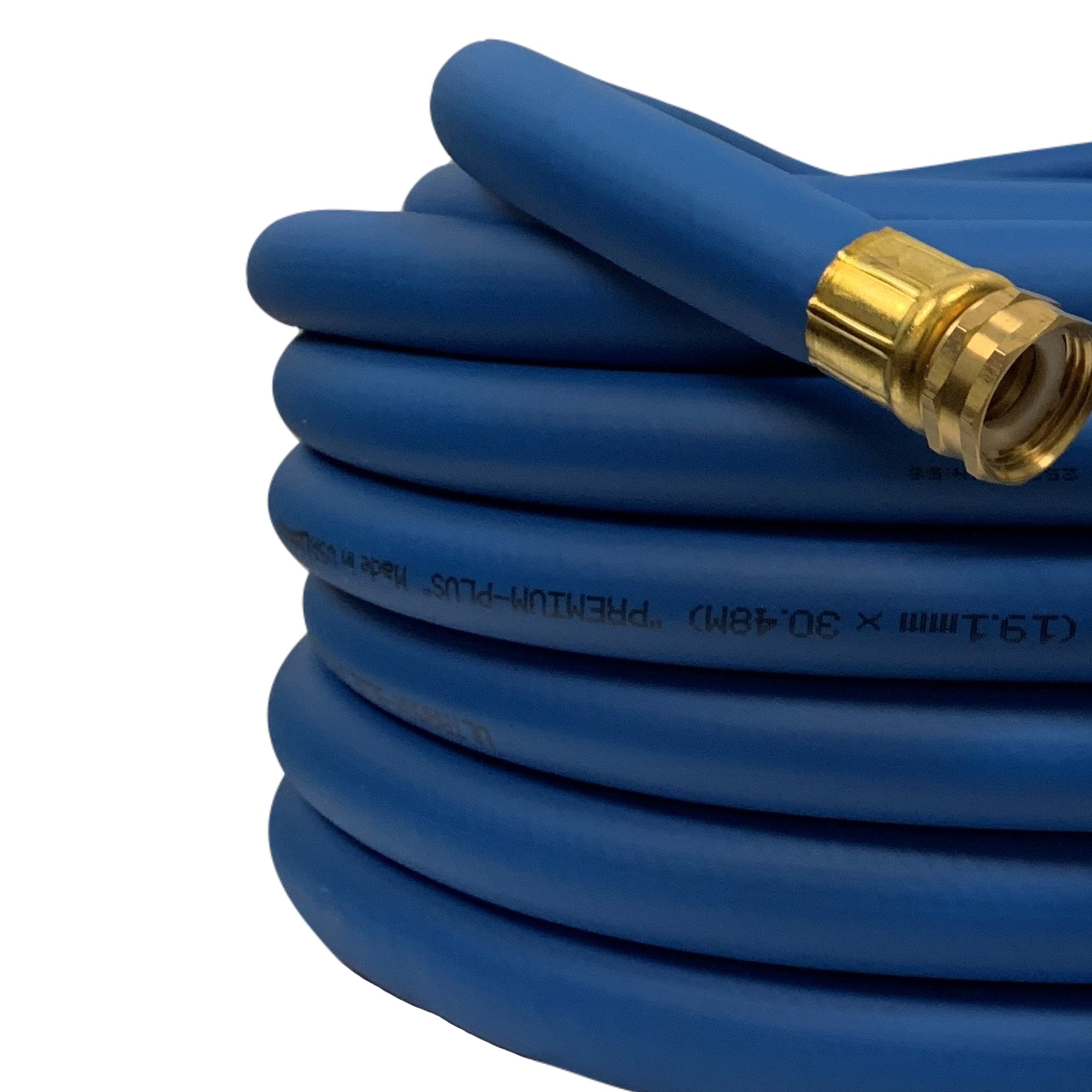 Underhill 100 Ft Blue Water Hose w/ Precision Cloudburst Nozzle & Hose Adapter