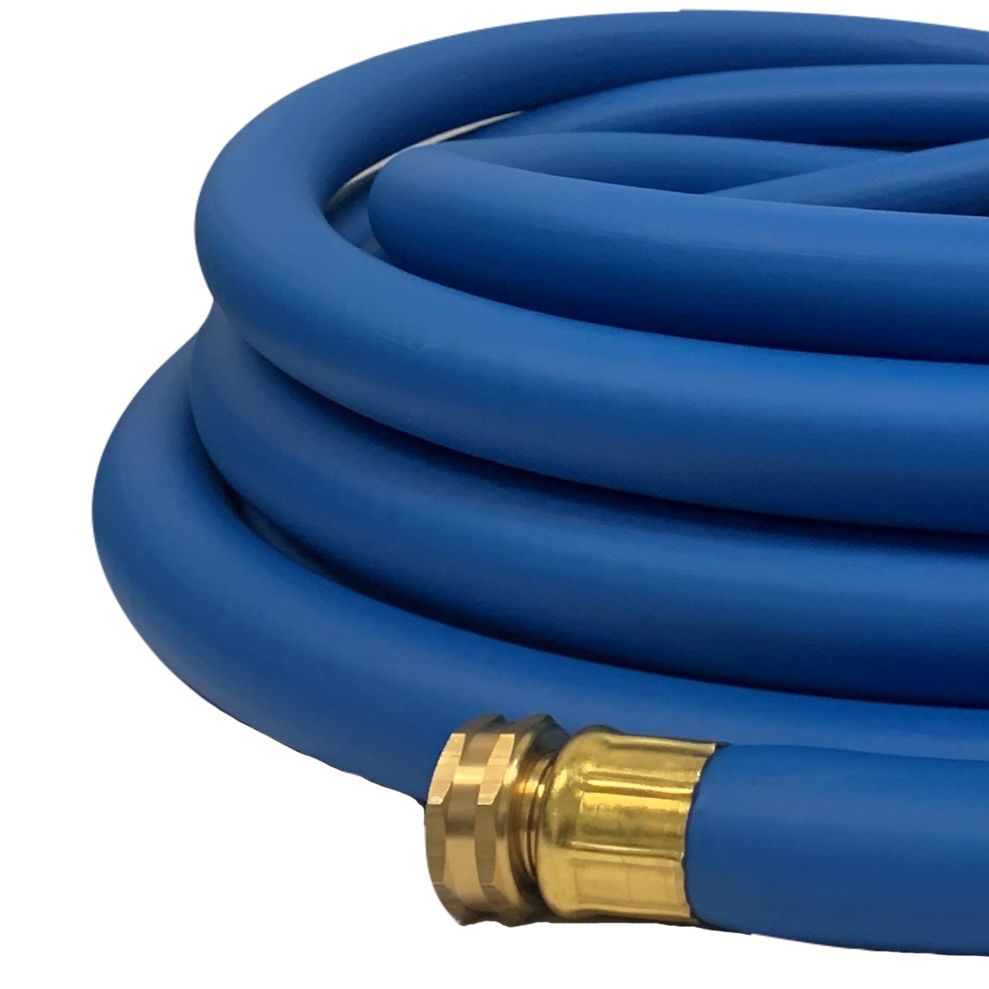Underhill 50 Ft Blue Water Hose w/ Precision Cloudburst Nozzle & Hose Adapter