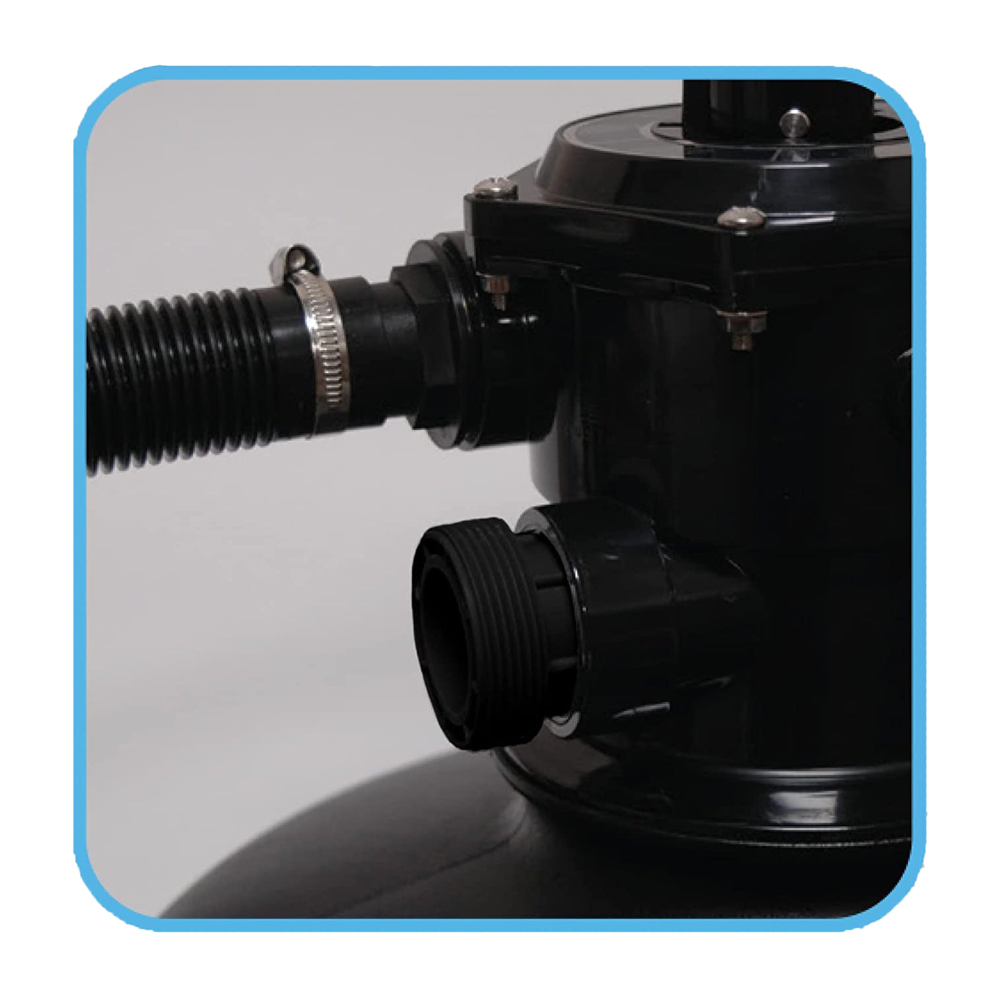 Swimline HydroTools 12in Pool Filter Pump & 40mm to 1.5in Hose Connection Kit - VMInnovations