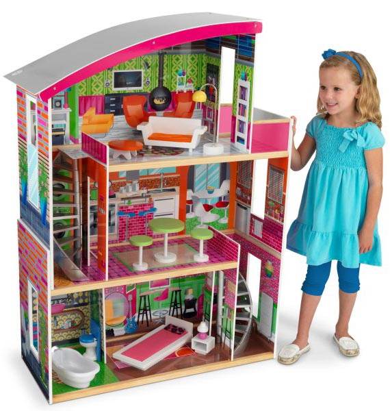 KidKraft Urban Designer Wood Pretend Play Dollhouse
