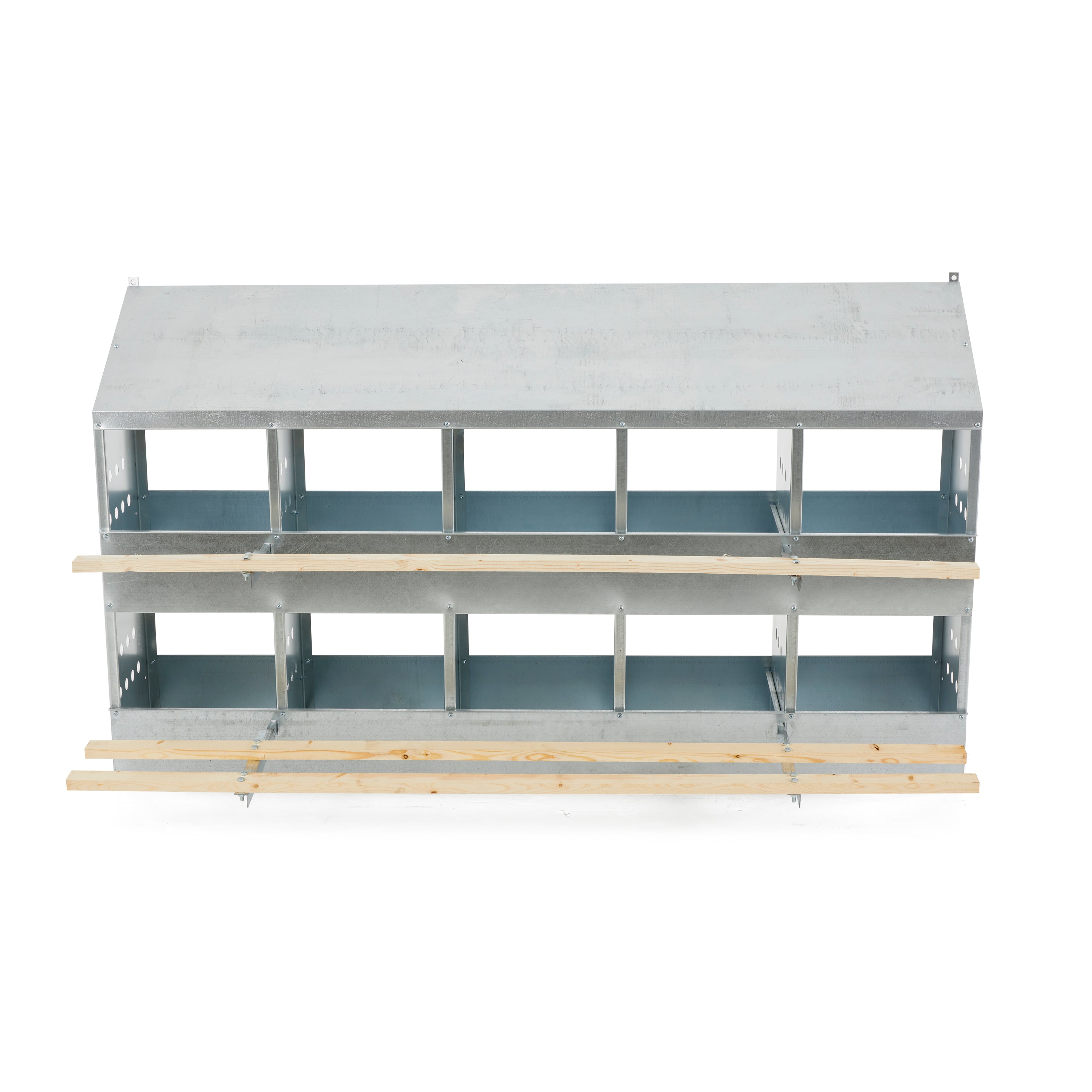 Brower 410B Galvanized Steel 10 Hole 50 Bird Nest Chicken Brooding Box (3 Pack) - VMInnovations