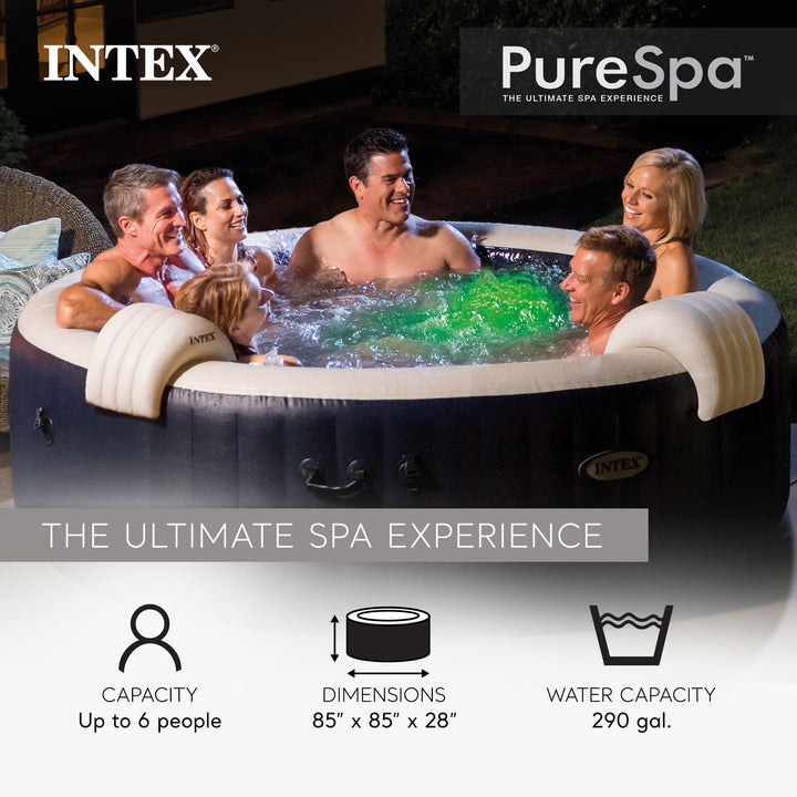 Intex 28431EP PureSpa Plus Inflatable Hot Tub Bubble Jet Spa, 85 x 28" (Used) - VMInnovations