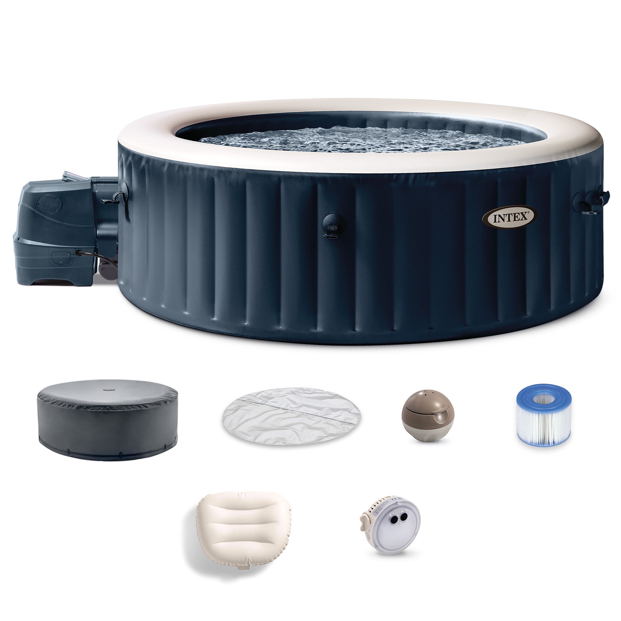 Intex 28431EP PureSpa Plus Portable Inflatable Hot Tub, 85 x 28" (Open Box) - VMInnovations