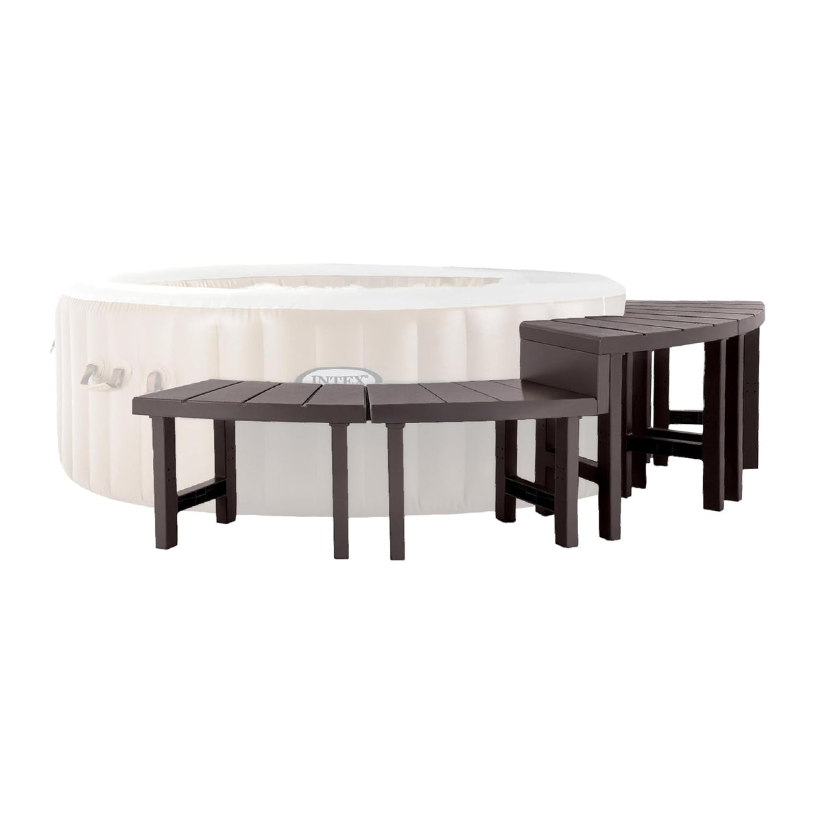 Intex 28515E Set of 4 PureSpa Benches, Accessories Compatible w/ 4 Person Spas