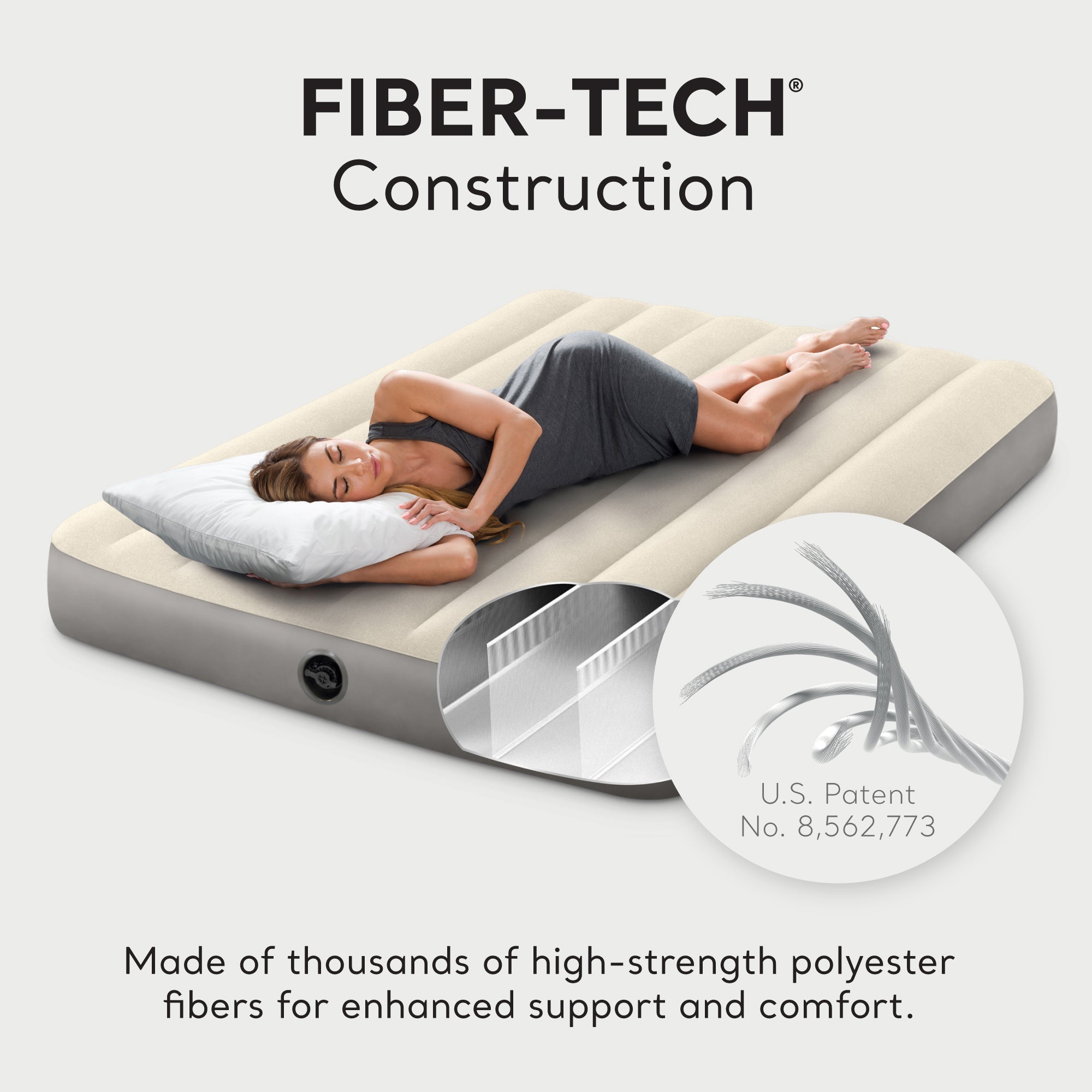 Intex Dura-Beam Standard Series Single Height Inflatable Airbed, Full (Open Box) - VMInnovations