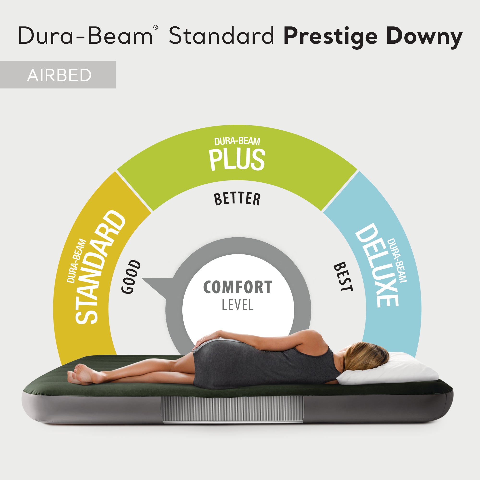 Intex 64109E Dura-Beam Prestige Downy Inflatable Airbed, Queen (Open Box) - VMInnovations