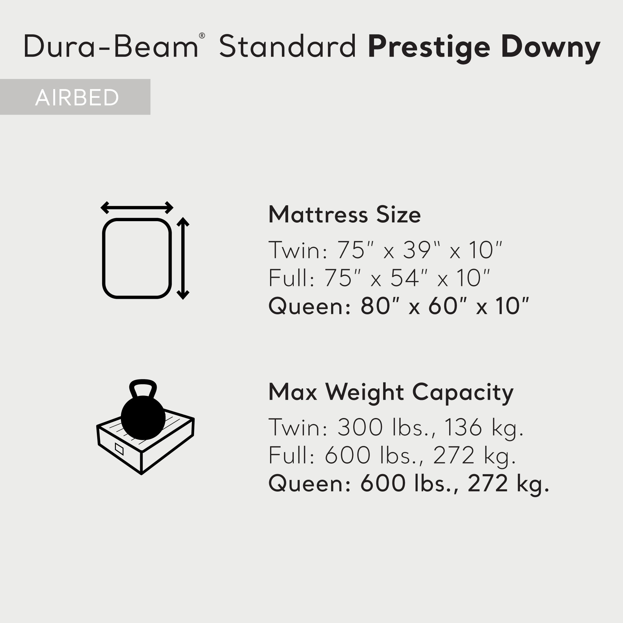 Intex 64109E Dura-Beam Prestige Downy Inflatable Airbed, Queen (Open Box) - VMInnovations