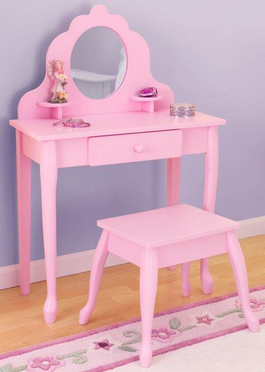 KidKraft Pink Diva Mirror Vanity Table & Stool Play Set