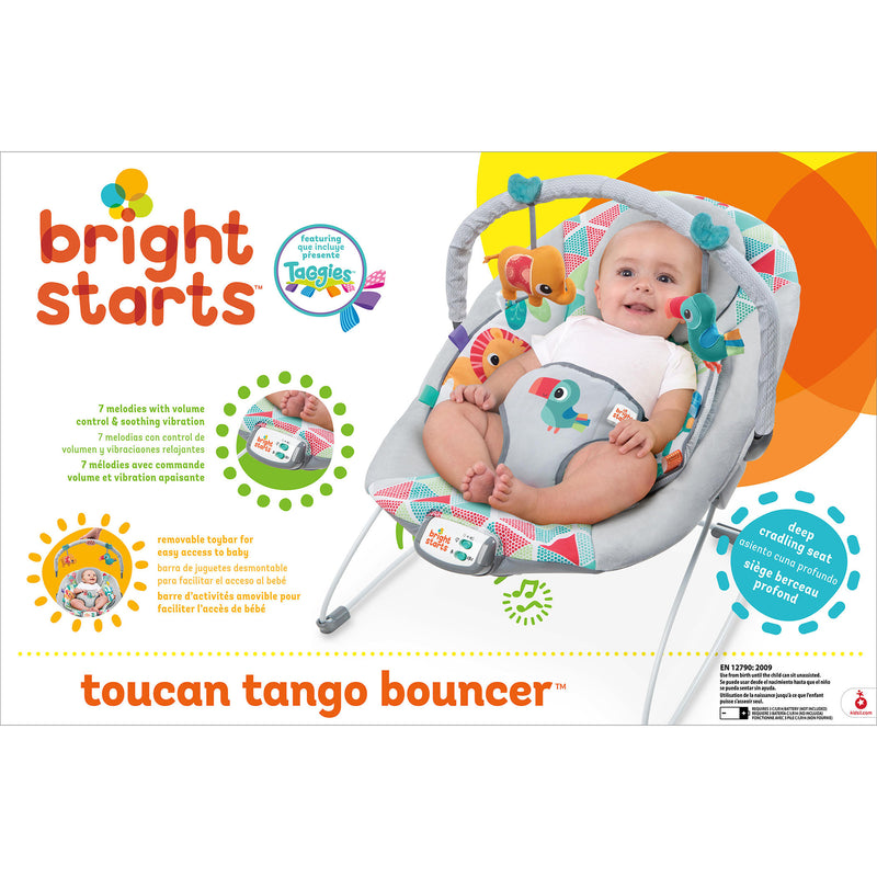 Toucan Tango Baby Bouncer with Vibration and 7 Musical Melodies (Open Box)