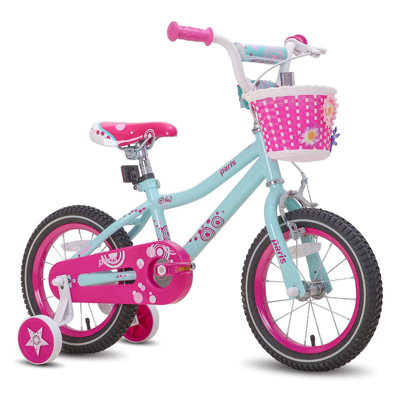 JOYSTAR Paris Kids Bike for Girls Ages 4-7 w/ Training Wheels, 16" (Open Box)