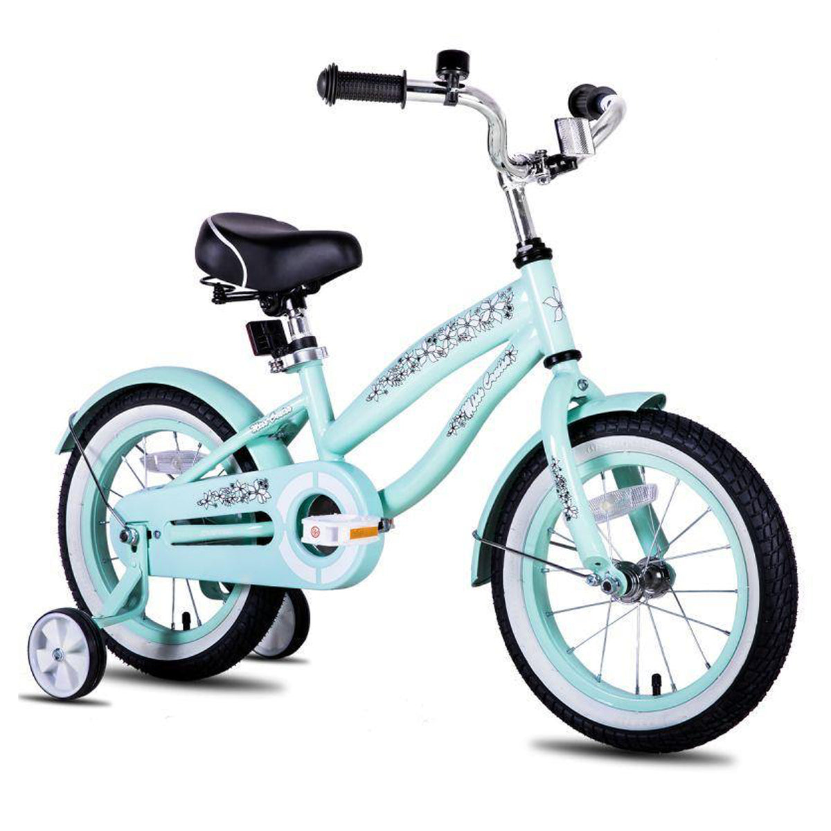 Joystar Kids Toddler Bike Bicycle with Training Wheels for Ages 3-5, Mint Green