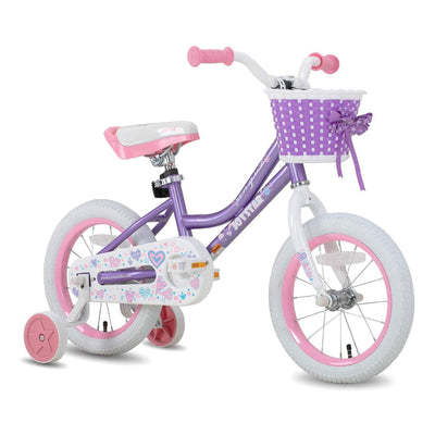 JOYSTAR Angel Kids Bike for Girls Ages 3-5 w/ Training Wheels, 14 Inch(Open Box)