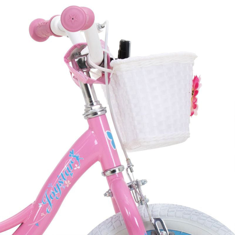 Joystar Fairy 18 In Kids Bike with Training Wheels for Ages 5 to 9, Pink & Blue