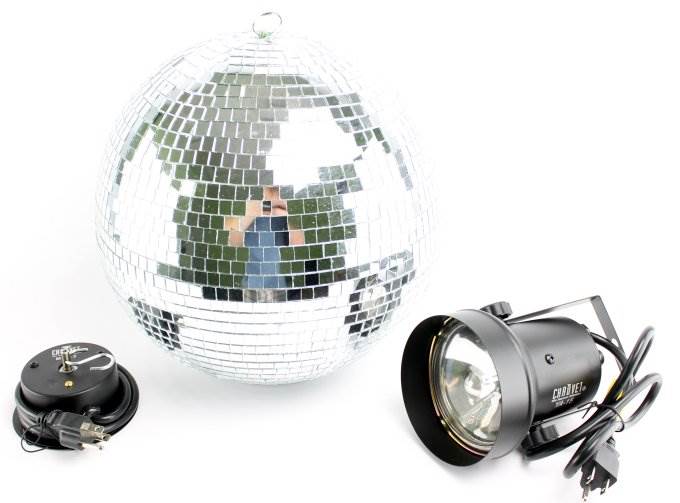 CHAUVET MBK-2 12" Mirror Disco Ball Party Kit + Pinspot