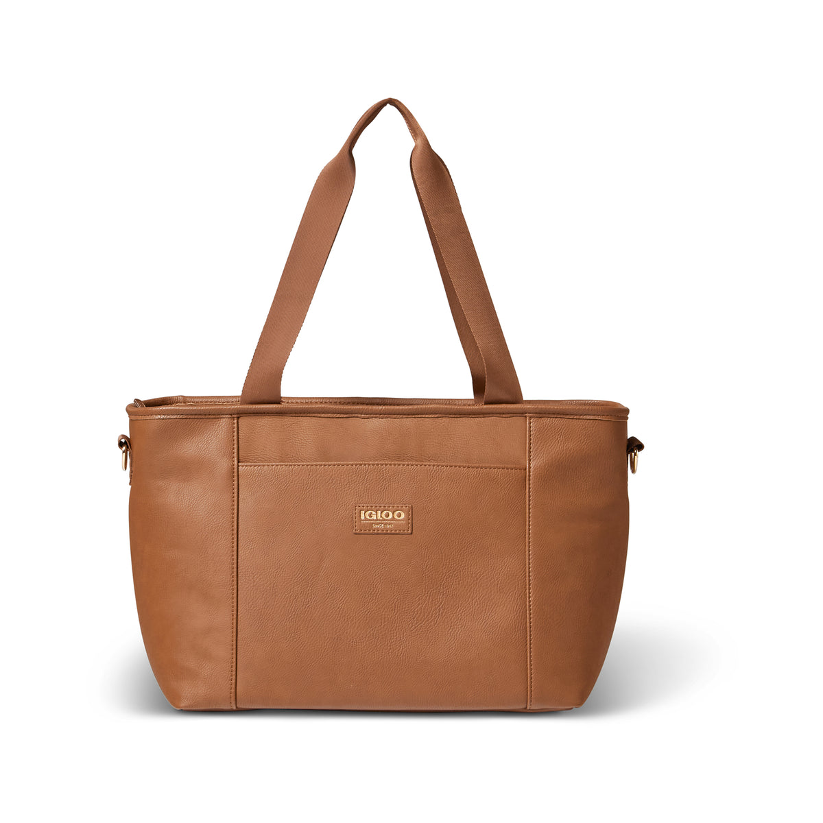 Igloo Luxe PU Leather Insulated Tote Cooler Bag with Detachable Strap (Open Box)