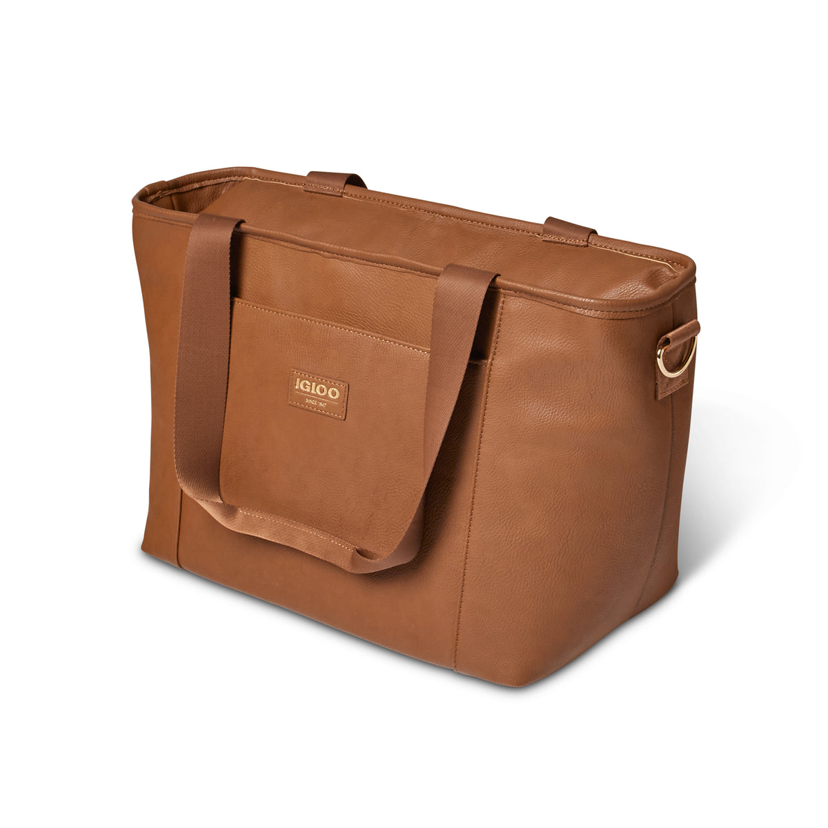 Igloo Luxe PU Leather Insulated Tote Cooler Bag with Detachable Strap (Open Box)