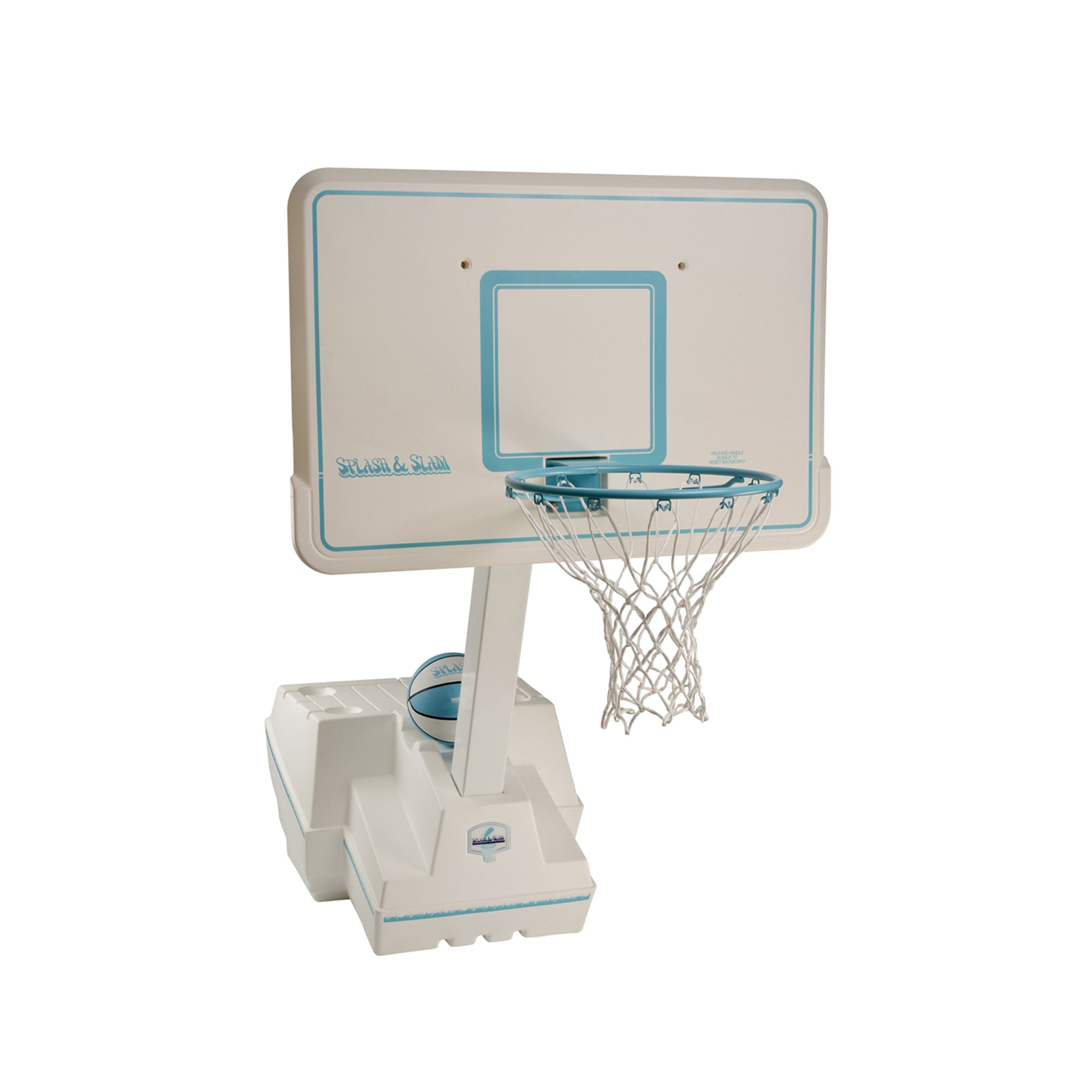 Dunn-Rite Splash & Shoot Adjustable Pool Basketball Hoop, White(Open Box)