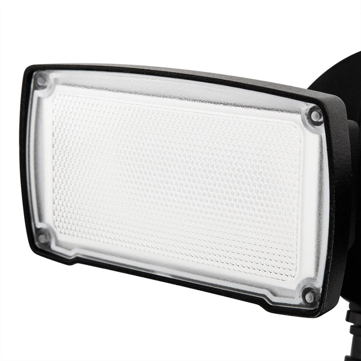 Lutec Outdoor Dual Head Floodlight Home Security Motion Sensor Light, Black
