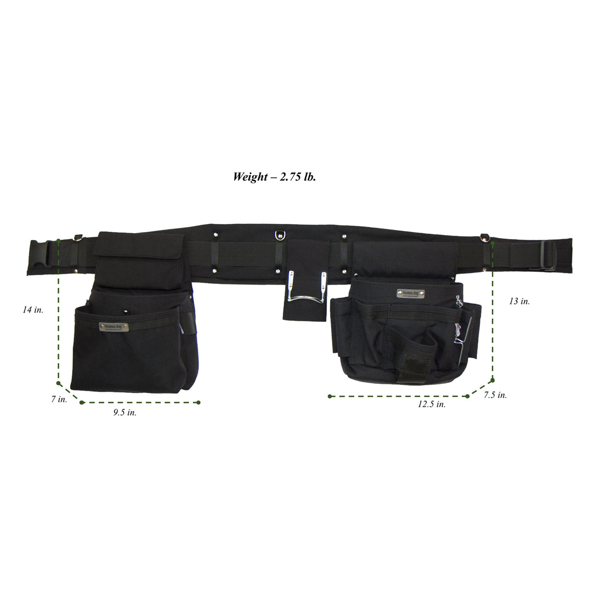 Boulder Bag Ultimate Comfort Combo 100 Electrician Tool Belt, 31-35", Black