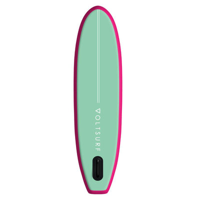 VoltSurf 10 Foot Class Act Inflatable SUP Stand Up Paddle Board Kit, Pink Rail