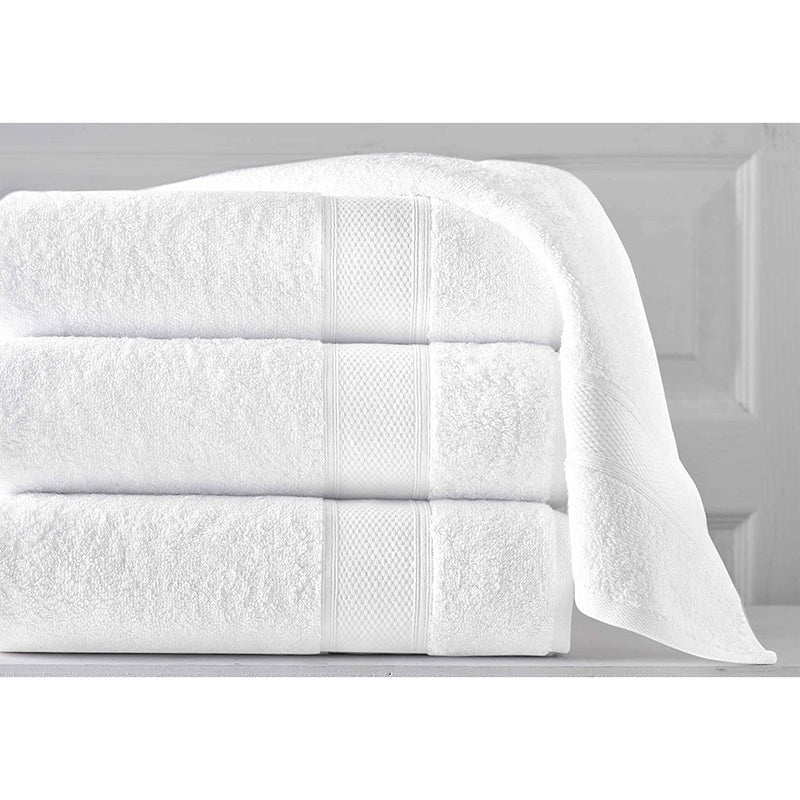 Grund Pinehurst Series Organic Cotton 16 x 30 Inch Hand Towels, Set of 2, White