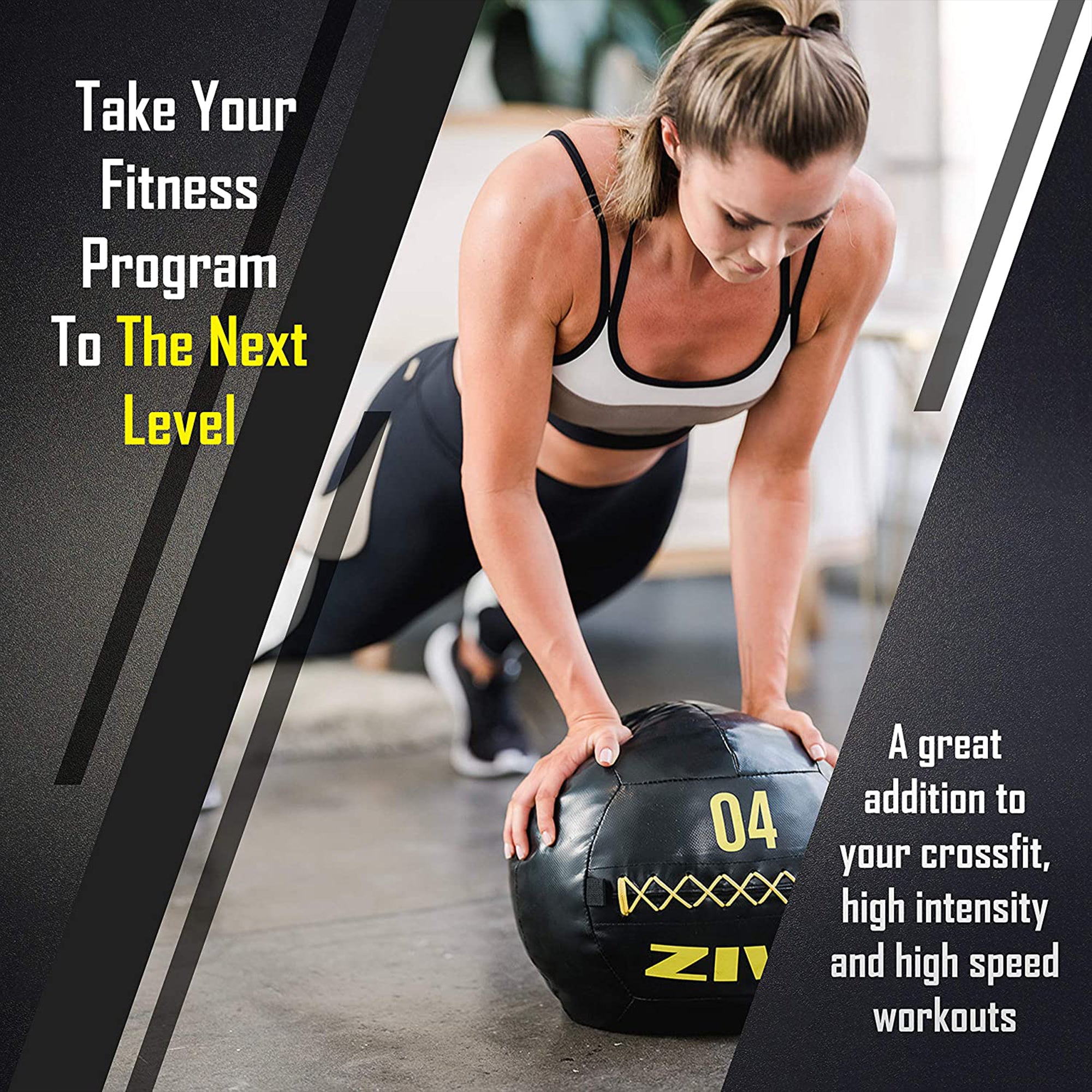 ZIVA Commercial Grade 13.7" Soft High Performance Training Wall Ball, 10 Pounds