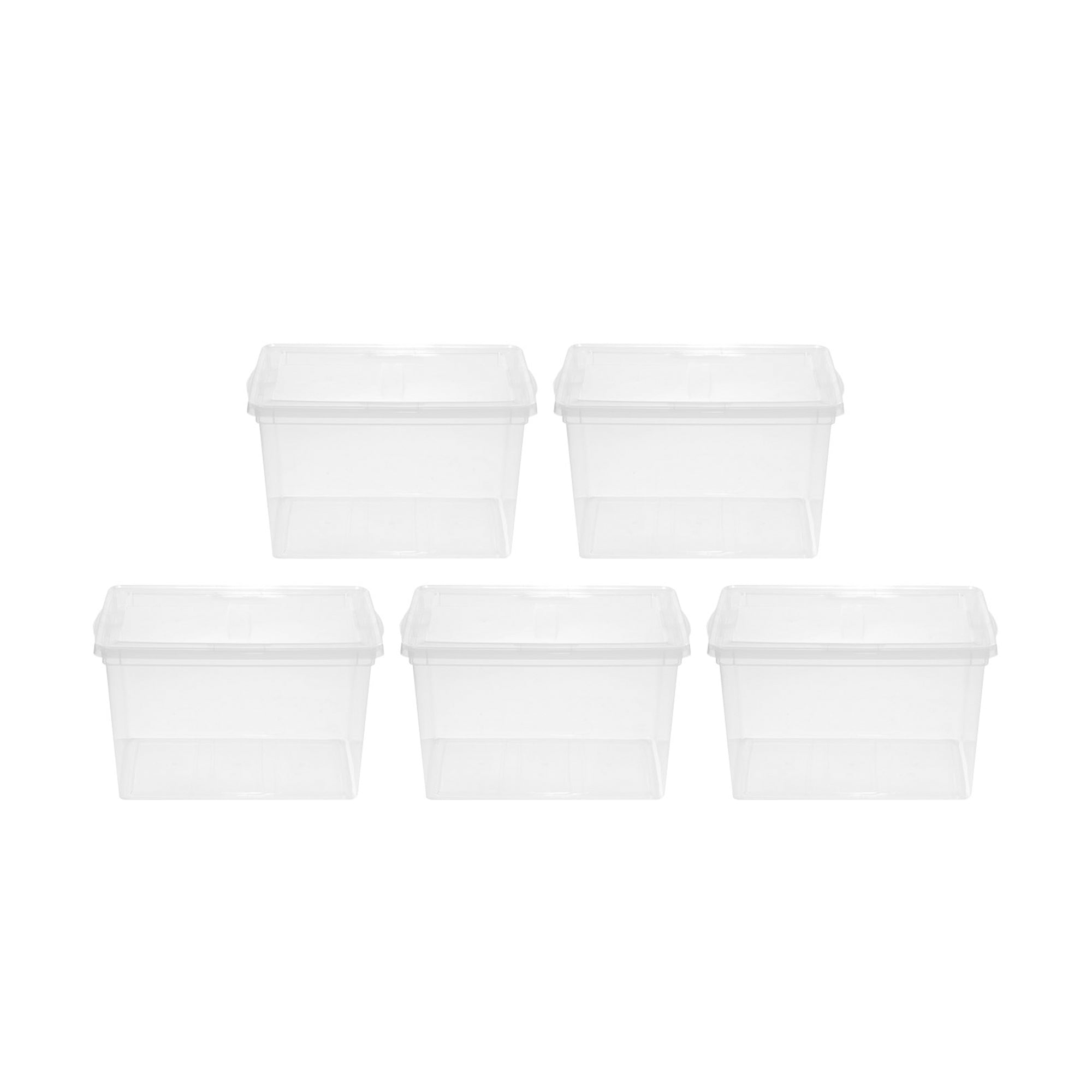 IRIS USA 55 Quart Snap Top Stackable Plastic Storage Box Container, Pack of 5
