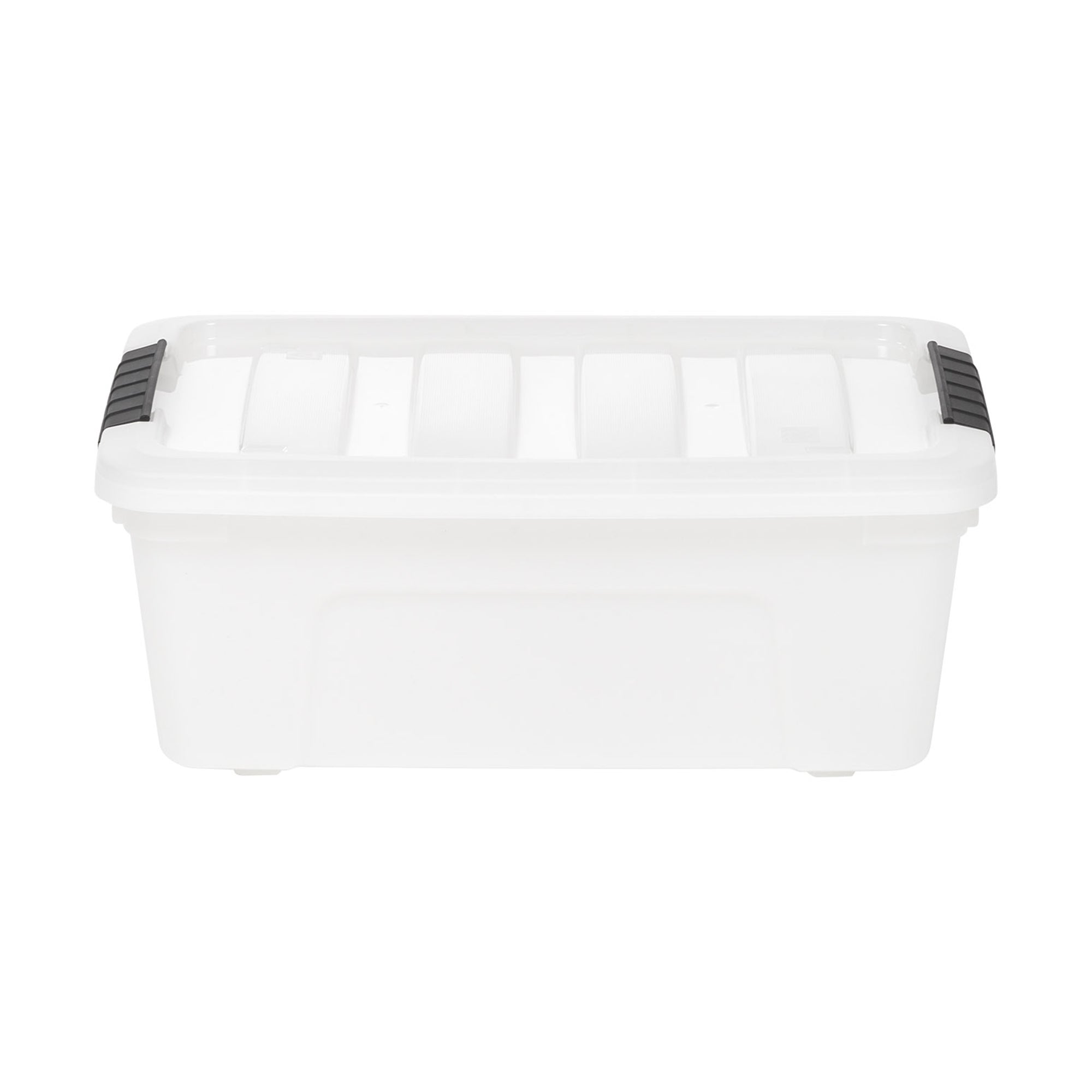 IRIS USA 13 Quart Stack and Pull Latching Storage Container, Opaque, Set of 8