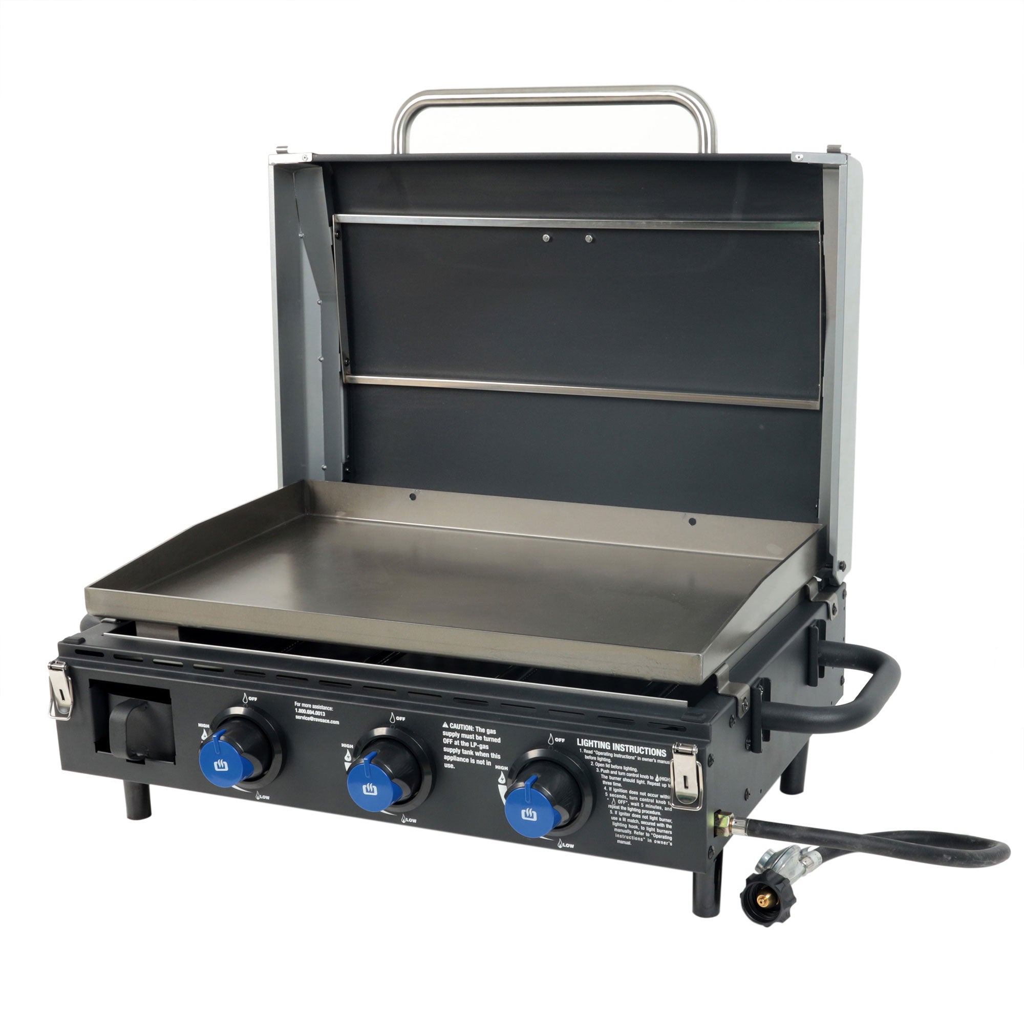 Razor 34.5" 3-Burner Tabletop Griddle for Backyard Cooking & Camping (Open Box) - VMInnovations