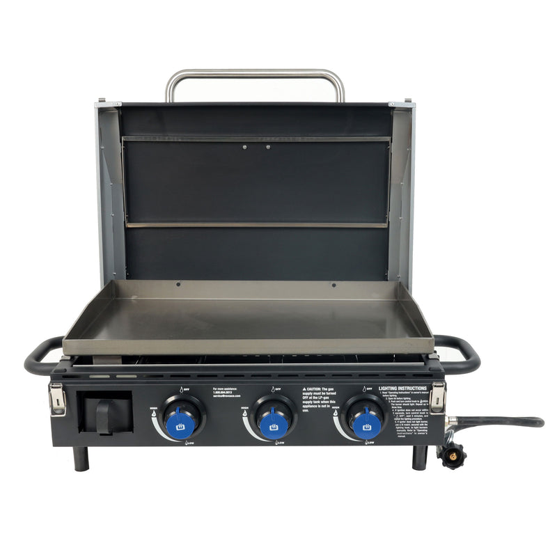 Razor 34.5" 3-Burner Portable Tabletop Griddle for Backyard Cooking and Camping