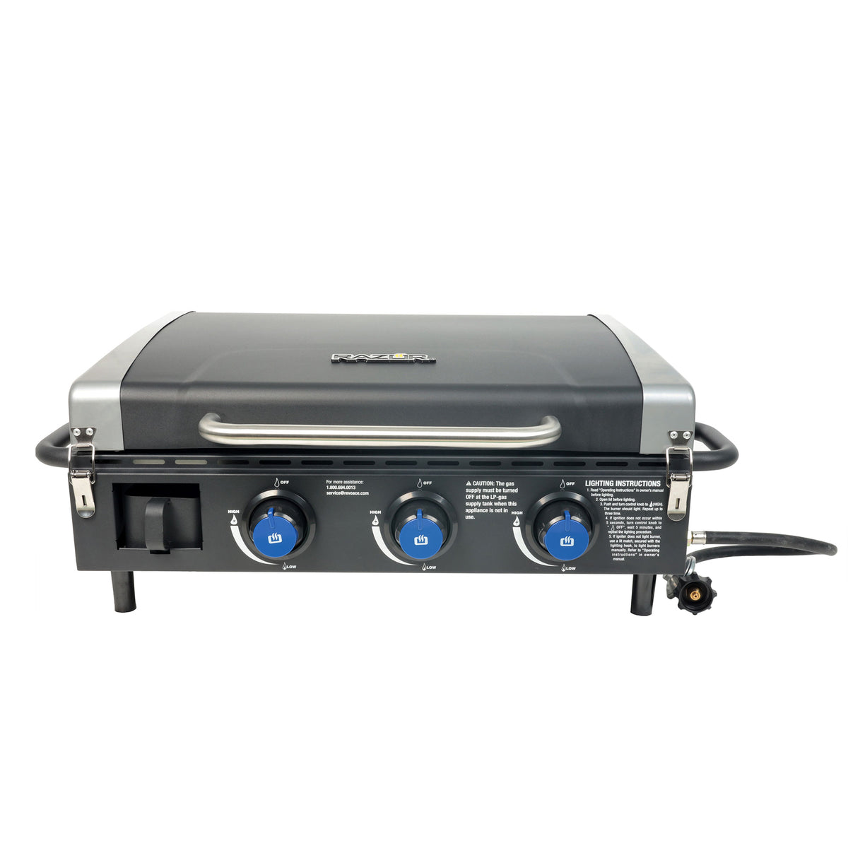 Razor 34.5" 3-Burner Tabletop Griddle for Backyard Cooking & Camping (For Parts) - VMInnovations