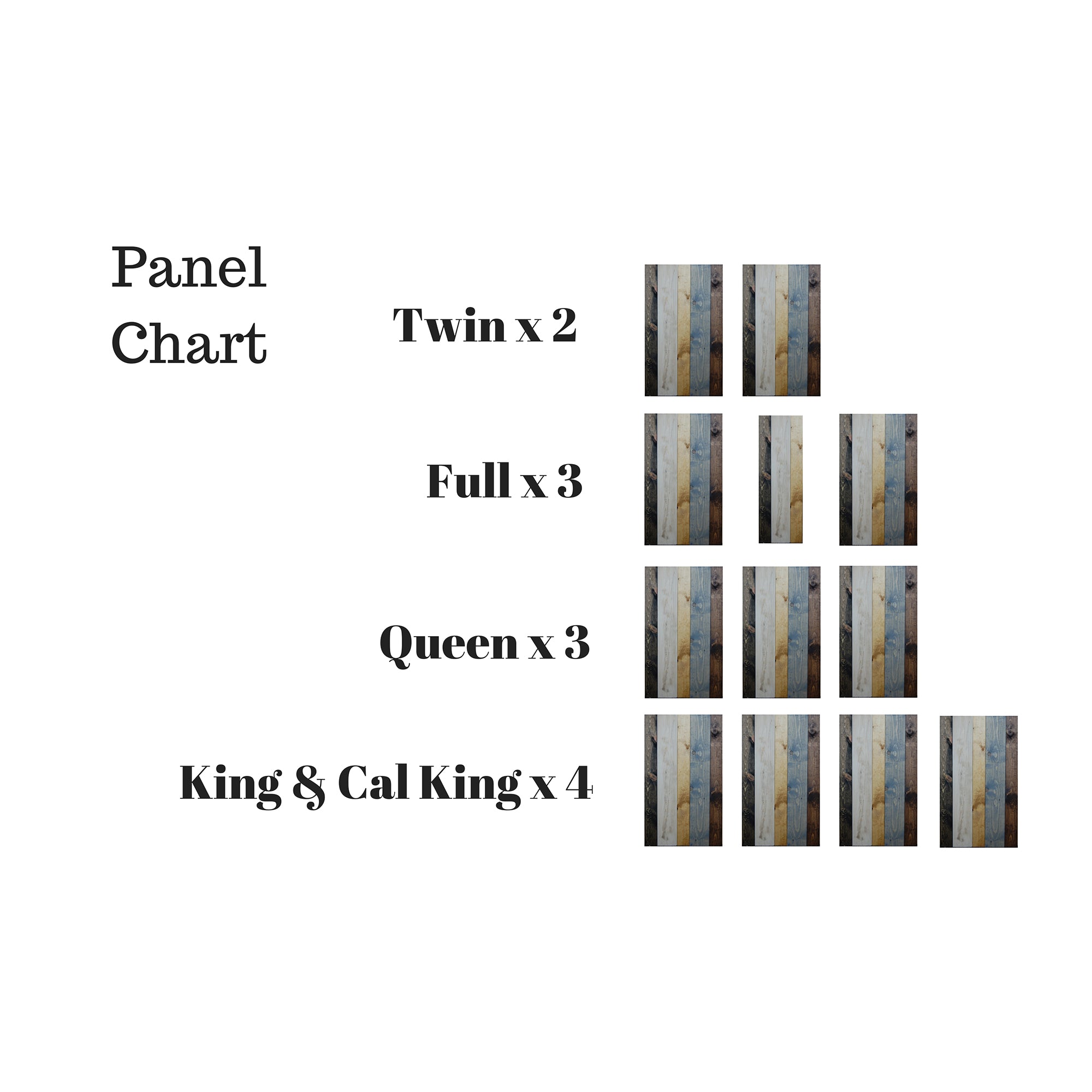 Barn Walls Handcrafted Floating Hanger 3 Panel Headboard, Queen (Open Box)