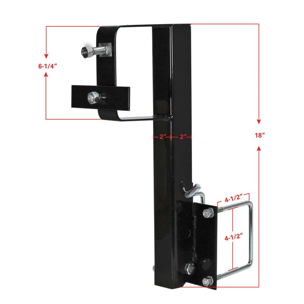 Quick Products Deluxe Fold Down Universal Heavy Duty RV Tire Carrier, Black