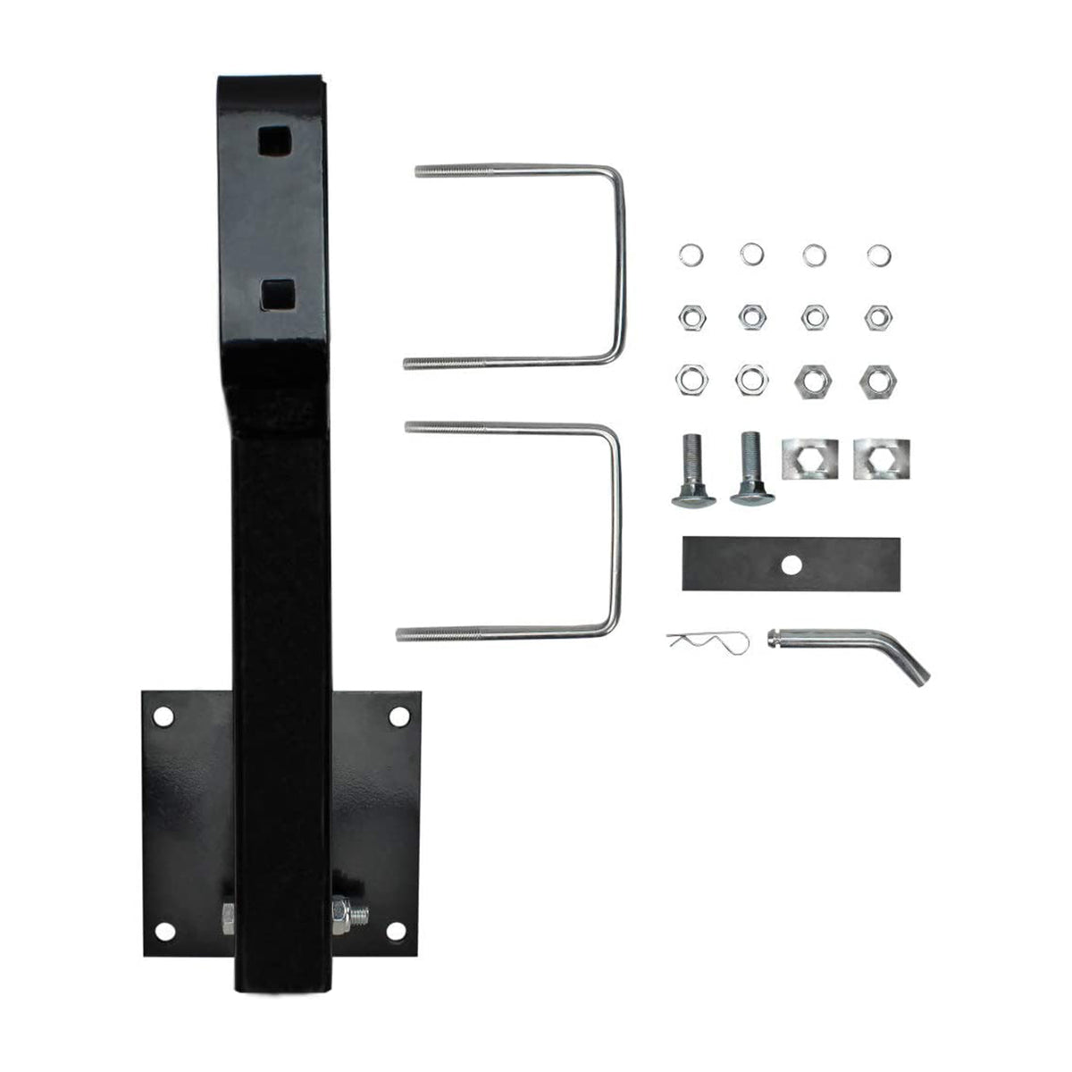Quick Products Deluxe Fold Down Universal Heavy Duty RV Tire Carrier, Black