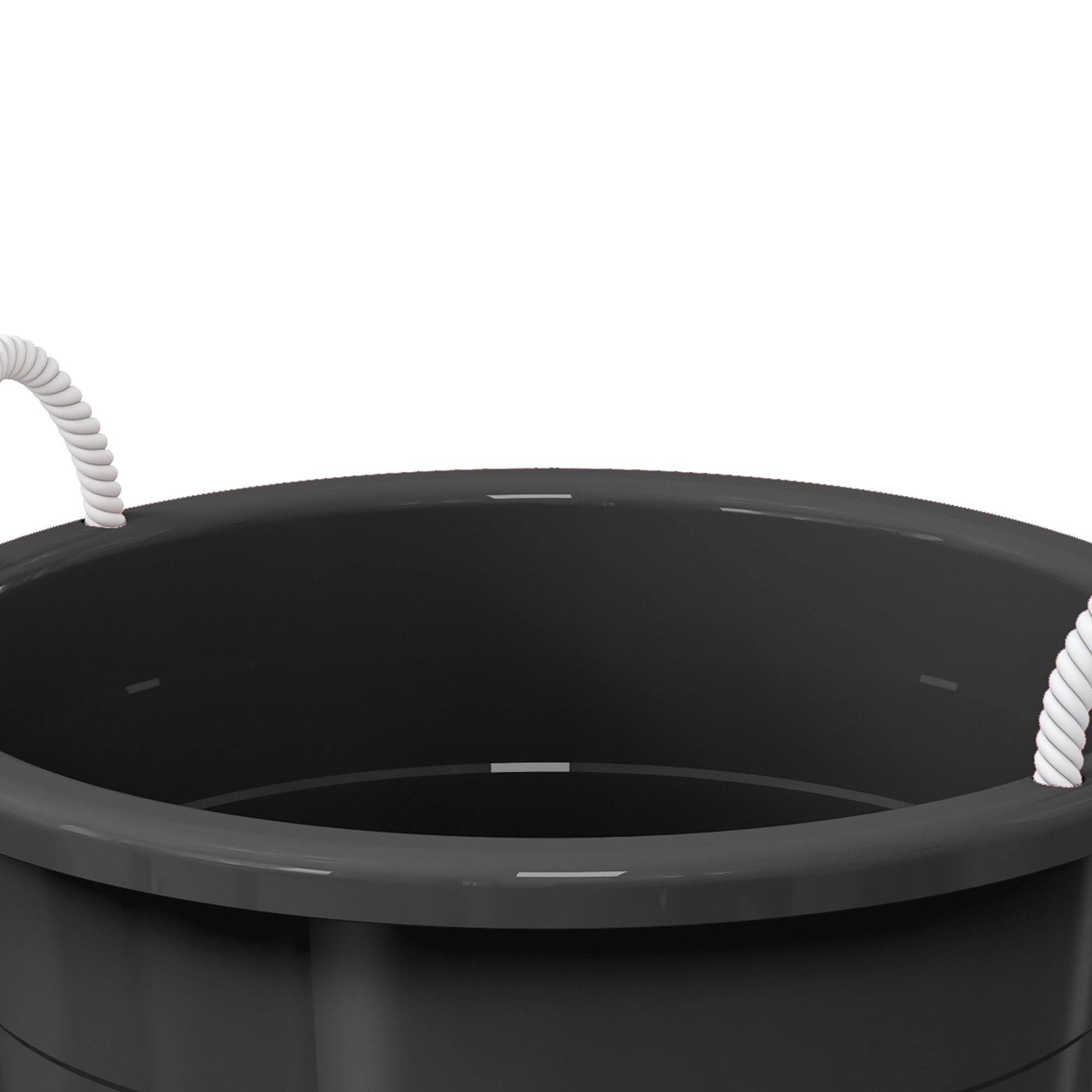 Life Story 17 Gal Flexible Plastic Storage Tub Bucket with Rope Handles, Black