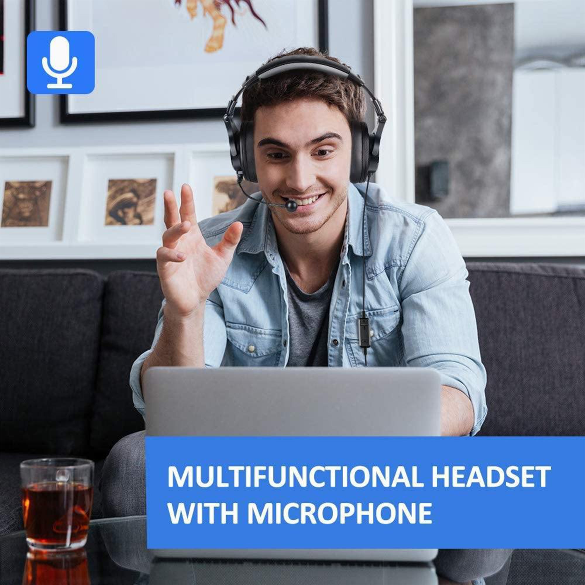 OneOdio A71D Computer Gaming Wired Over Ear Headset with Detachable Microphone - VMInnovations