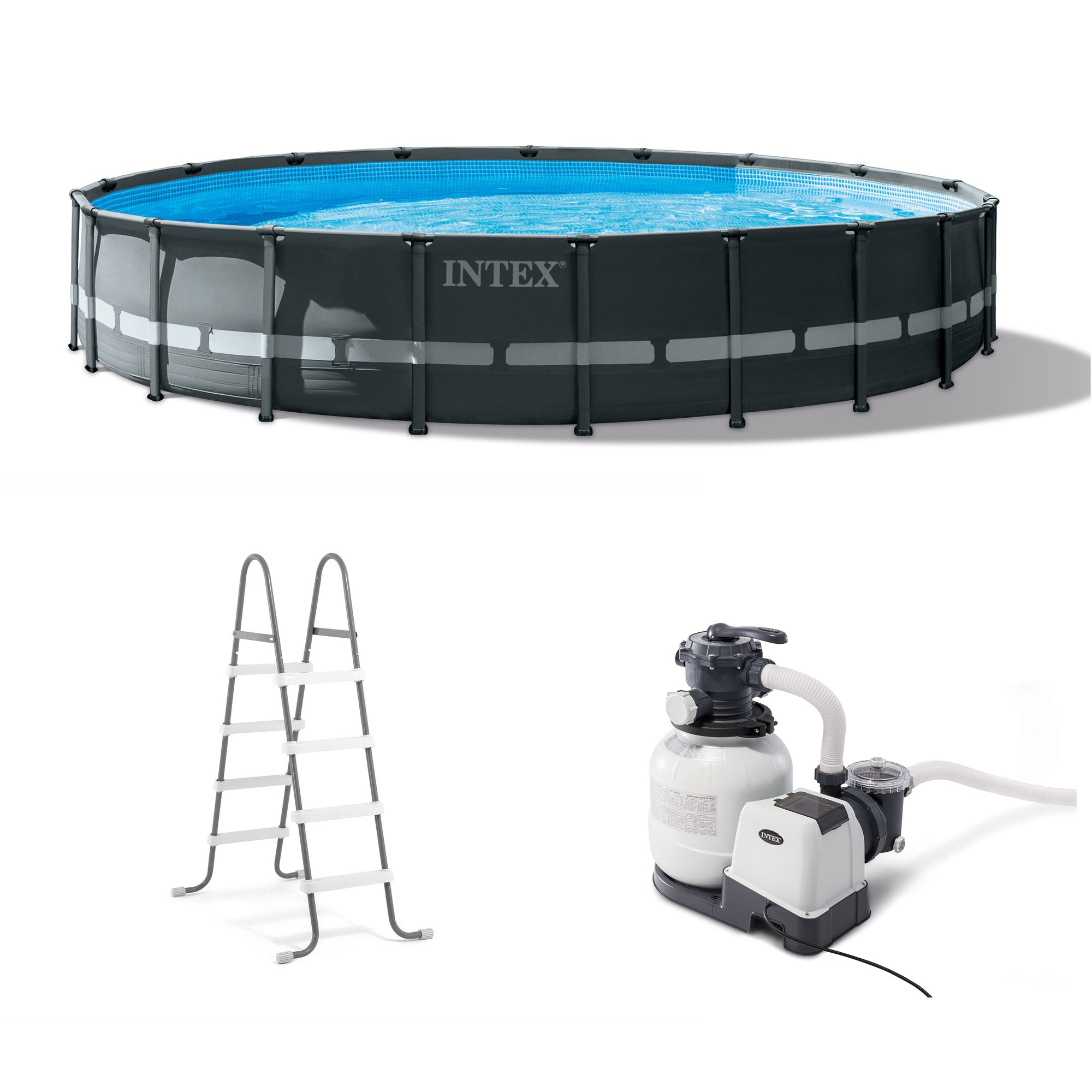 Intex 20ft x 48in Ultra XTR Round Swimming Pool Set & Sand Filter Pump (2 Pack)