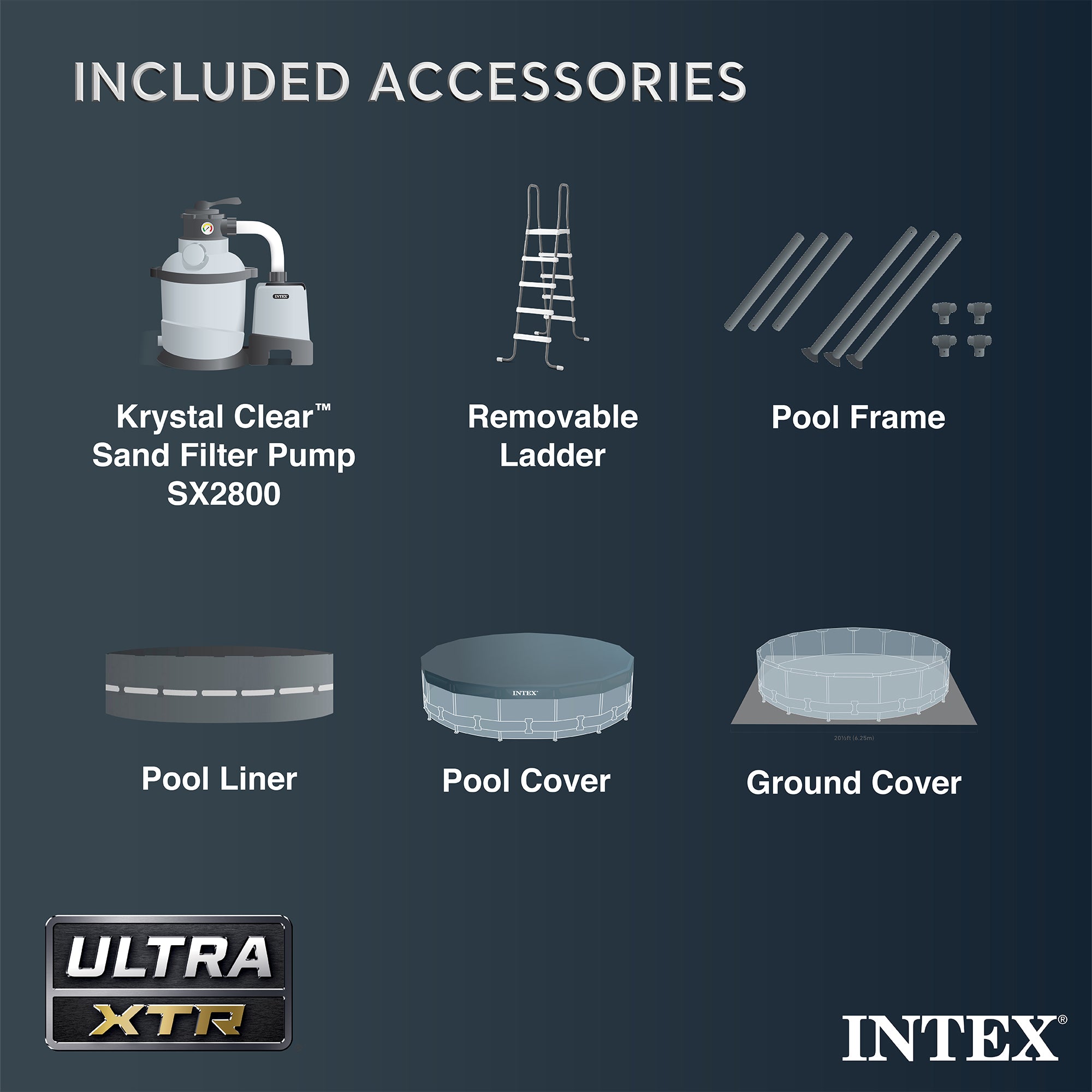 Intex 24'x52" Ultra XTR Frame Round Above Ground Pool Set & Maintenance Pool Kit