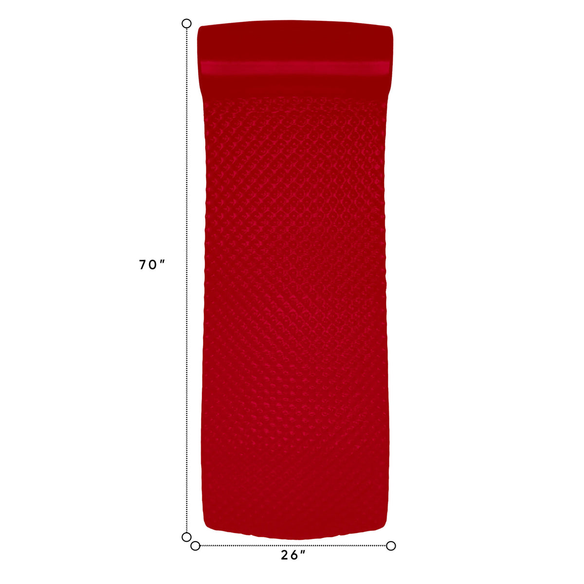 TRC Recreation Super Soft 2 Inch Thick Vinyl Pool Float Mat, Red (Open Box)