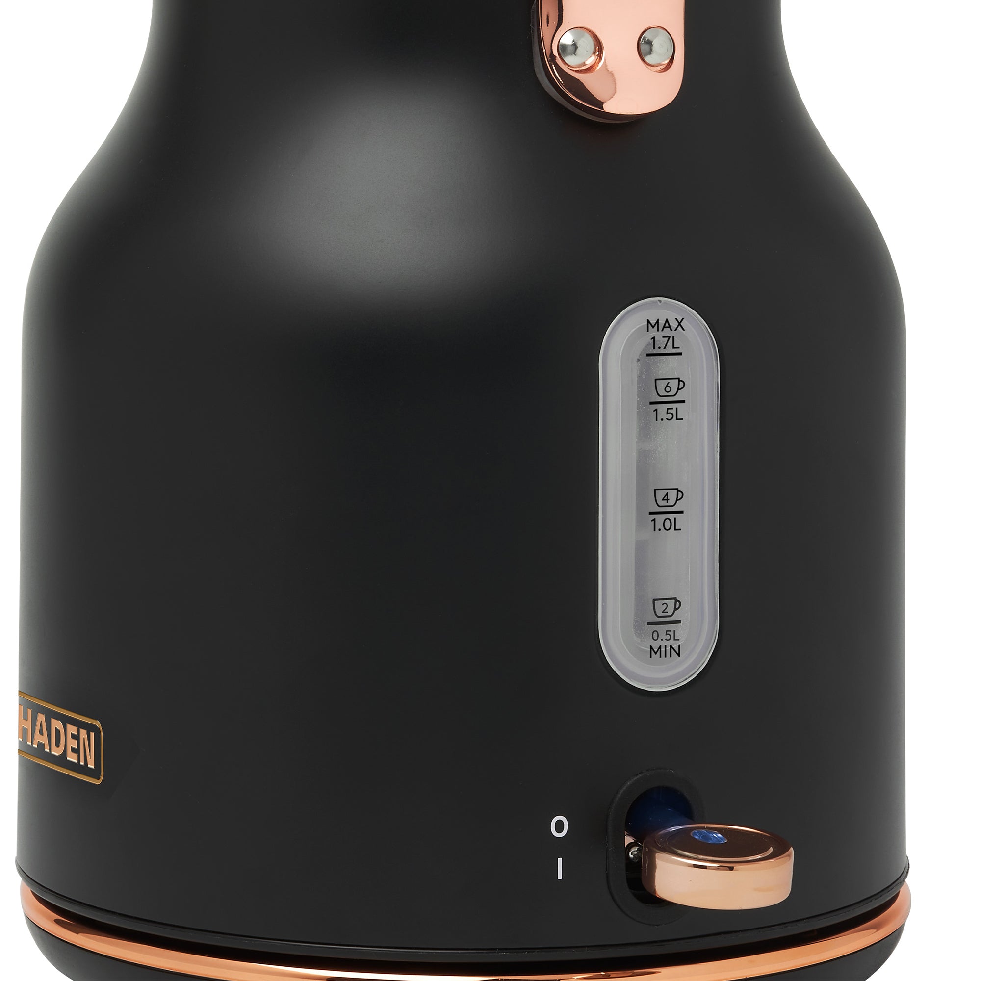 Haden Heritage 4 Slice Wide Slot Toaster & Electric Kettle, Black & Copper - VMInnovations