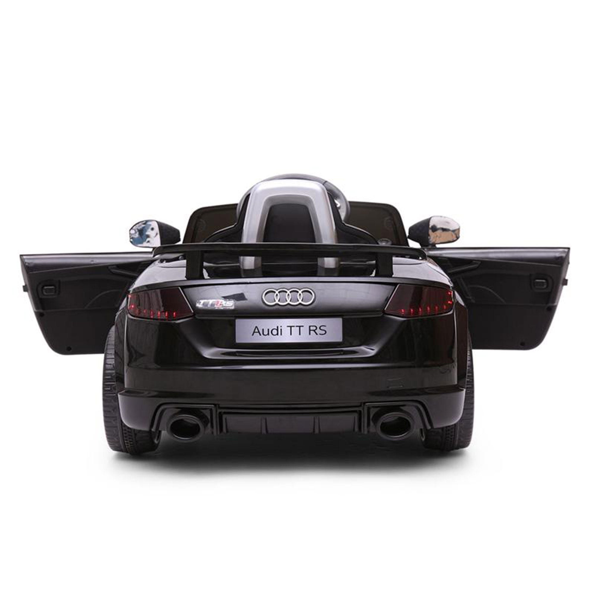 TOBBI 12V Electric Battery Powered Ride On Audi TT RS Toy Car for Kids, Black - VMInnovations