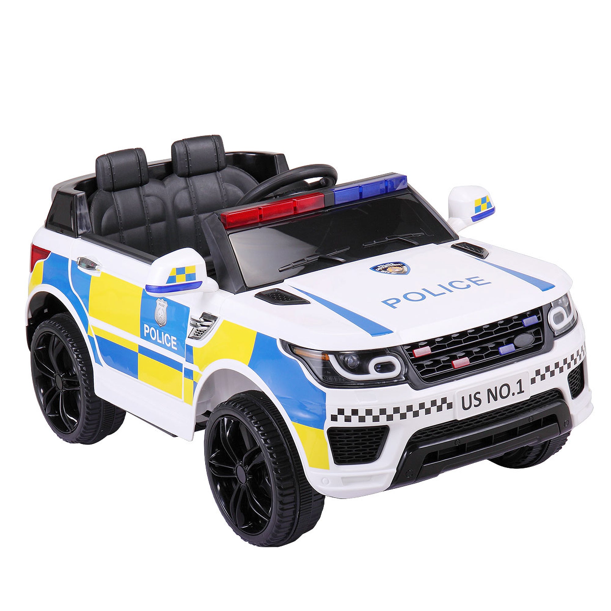 TOBBI 12 Volt Battery Powered Ride On 3 Speed Police SUV for Ages 3+ (Open Box) - VMInnovations