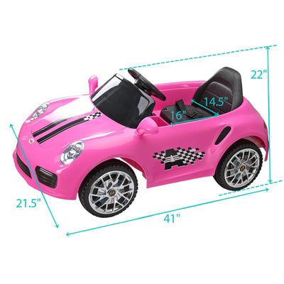 TOBBI 6V Power Wheel Electric Battery Powered Ride On Racing Toy Car (Open Box)