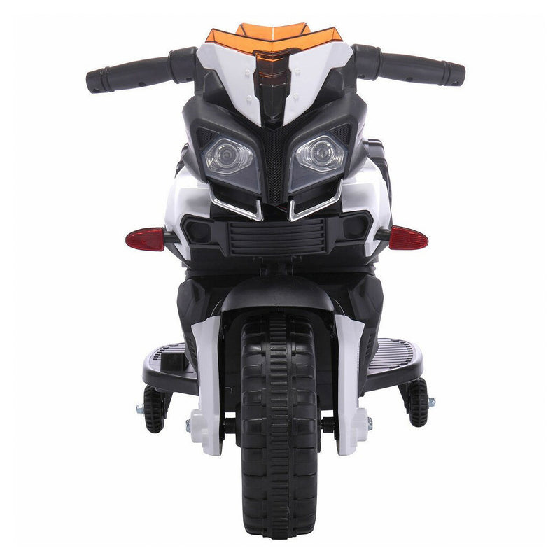 TOBBI Battery Powered Ride On Motorcycle for Ages 3 Years and Up, Black/White