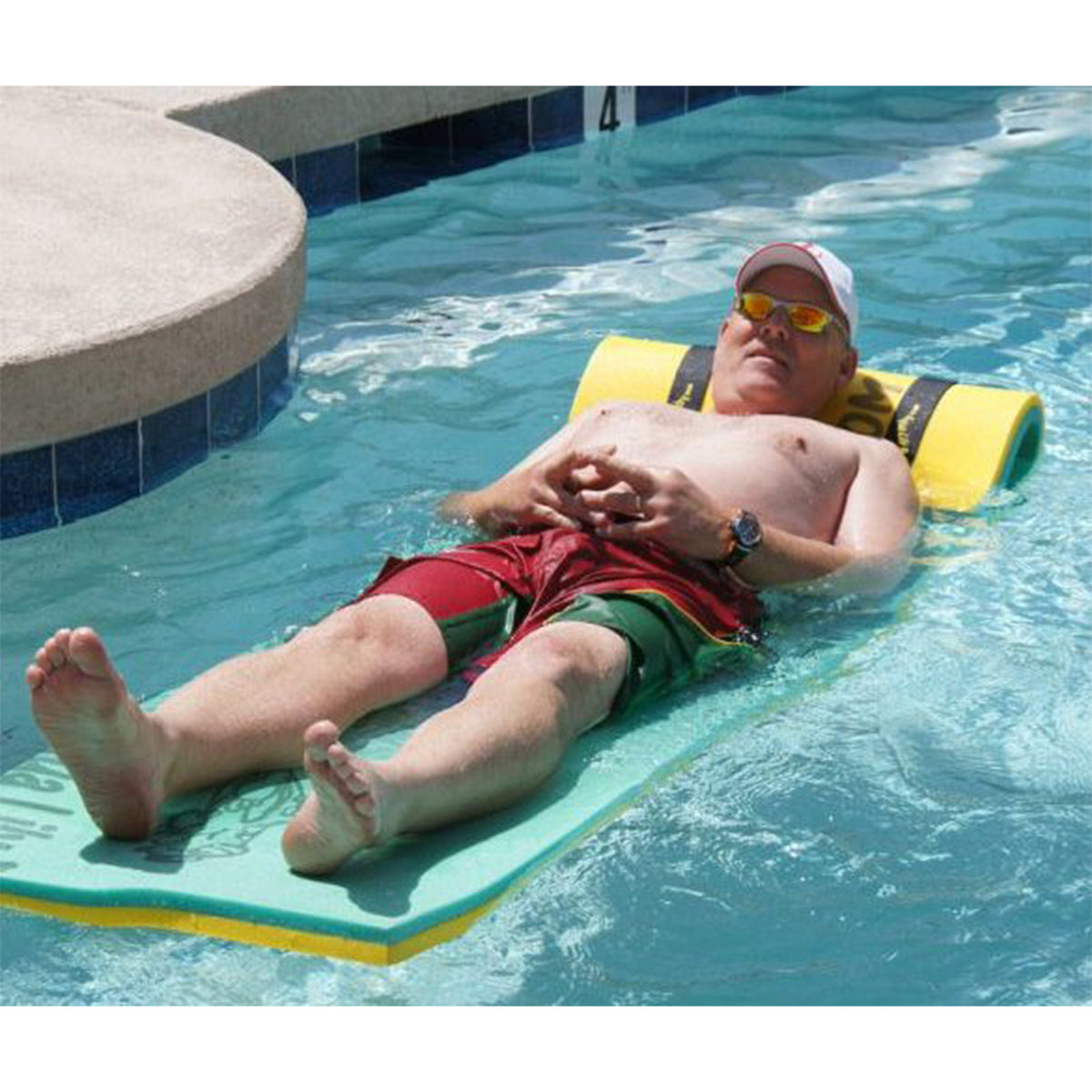 Aqua Lily Pad Tadpole Single Adult Floating Pool Mat, Green/Yellow (For Parts)