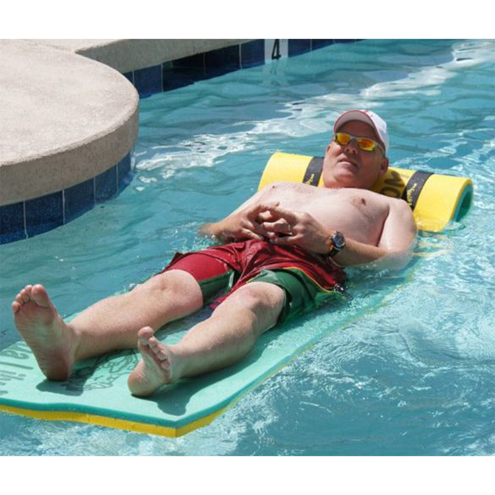 Aqua Lily Pad Tadpole Single Adult Floating Foam Pool Lounger Mat (Used) - VMInnovations